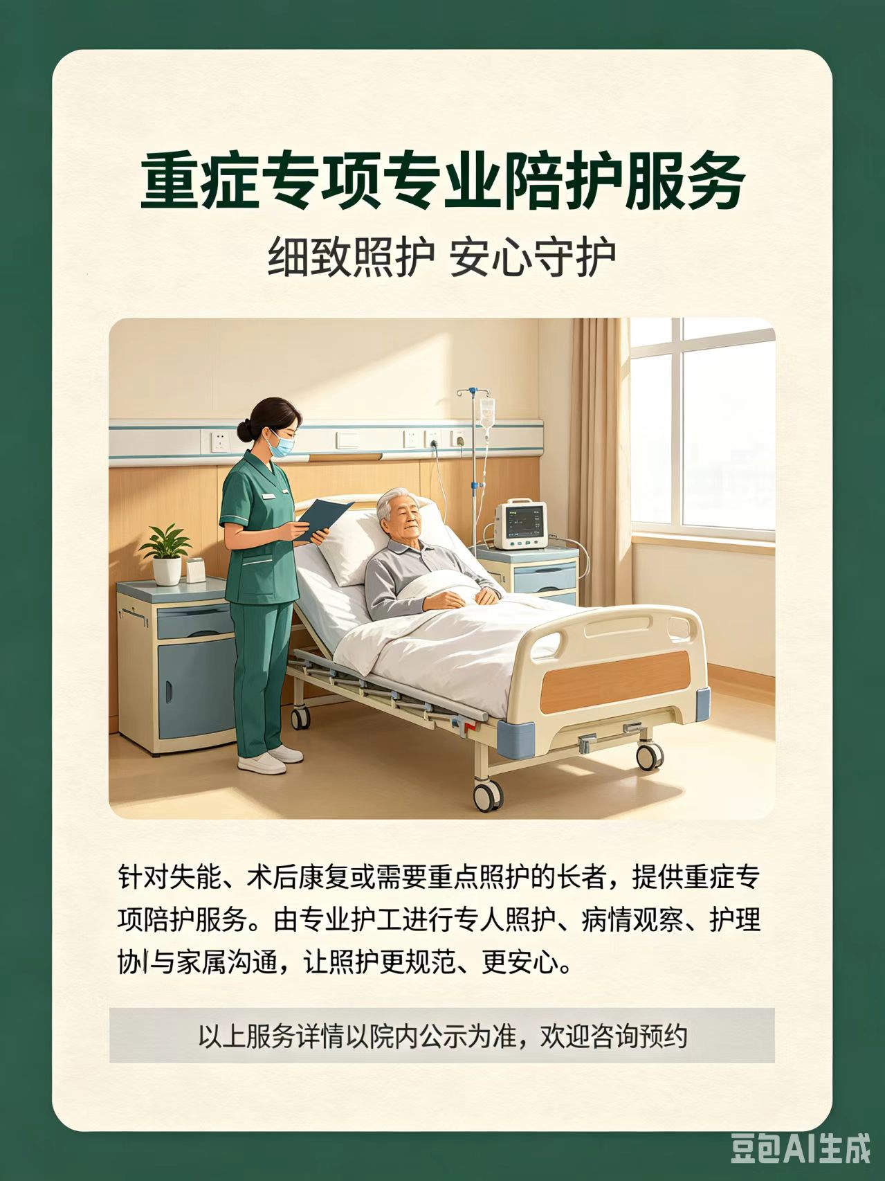 重症专项专业陪护服务
