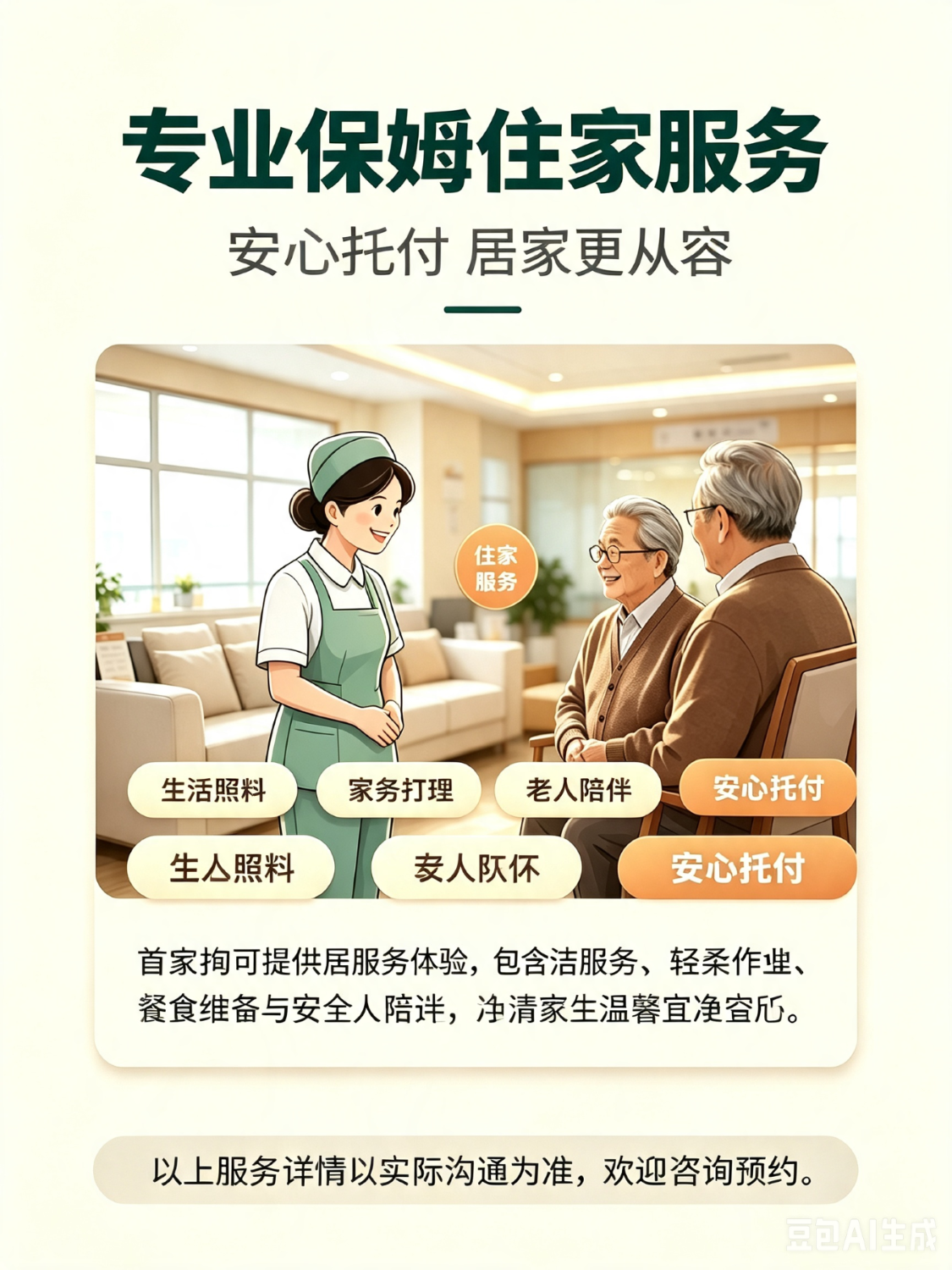 专业住家保姆服务